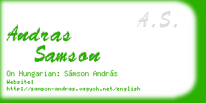 andras samson business card